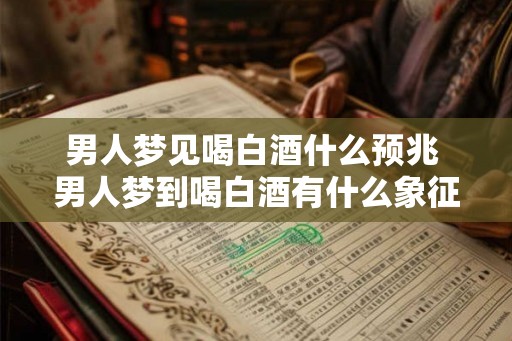 男人梦见喝白酒什么预兆 男人梦到喝白酒有什么象征意义