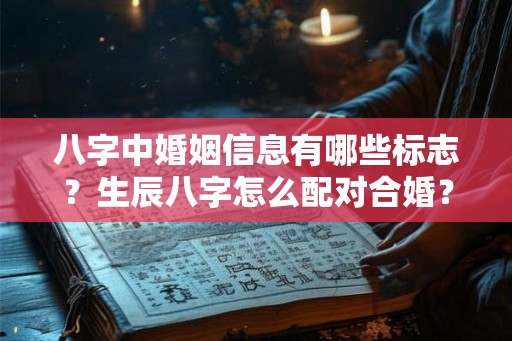 八字中婚姻信息有哪些标志?生辰八字怎么配对合婚? 八字中婚姻信息有哪些标志?生辰八字怎么配对合婚?