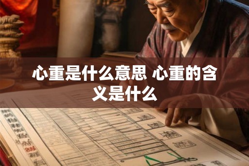 心重是什么意思 心重的含义是什么