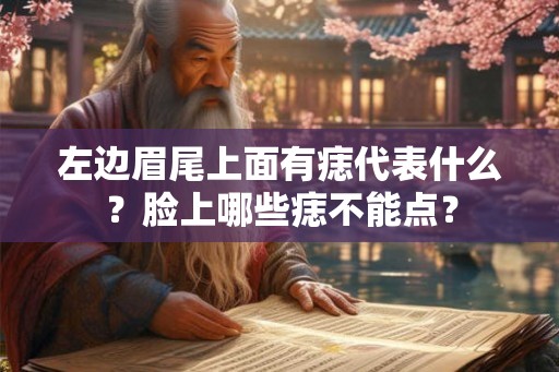 左边眉尾上面有痣代表什么？脸上哪些痣不能点？