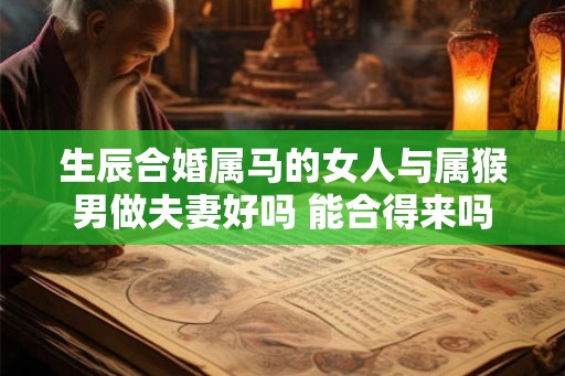 生辰合婚属马的女人与属猴男做夫妻好吗 能合得来吗