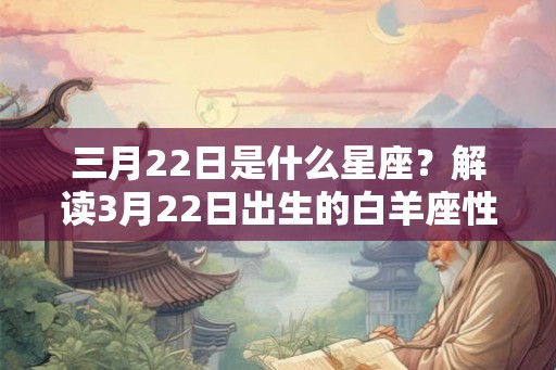 三月22日是什么星座?解读3月22日出生的白羊座性格特点 三月22日是什么星座?解读3月22日出生的白羊座性格特点