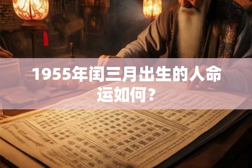1955年闰三月出生的人命运如何？