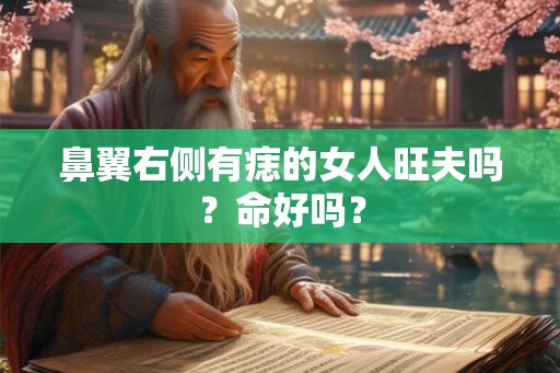 鼻翼右侧有痣的女人旺夫吗？命好吗？