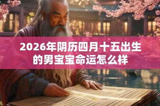 2026年阴历四月十五出生的男宝宝命运怎么样 2026年阴历四月十五出生的男宝宝命运怎么样