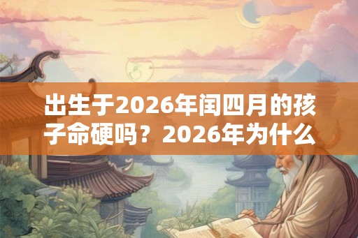 出生于2026年闰四月的孩子命硬吗？2026年为什么是闰四月？