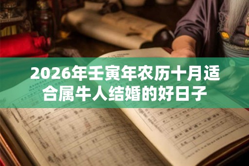 2026年壬寅年农历十月适合属牛人结婚的好日子