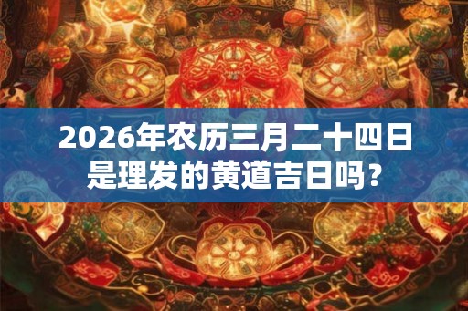 2026年农历三月二十四日是理发的黄道吉日吗？