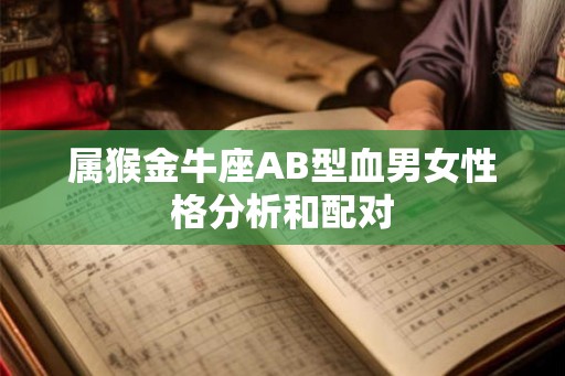 属猴金牛座AB型血男女性格分析和配对
