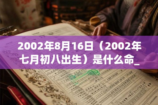 2002年8月16日（2002年七月初八出生）是什么命_命运如何