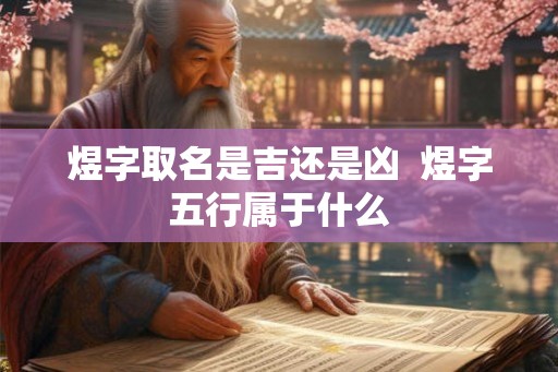 煜字取名是吉还是凶  煜字五行属于什么