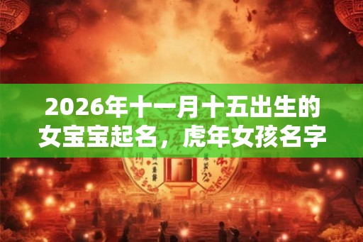 2026年十一月十五出生的女宝宝起名,虎年女孩名字最佳用字 2026年十一月十五出生的女宝宝起名,虎年女孩名字最佳用字
