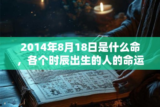 2014年8月18日是什么命,各个时辰出生的人的命运 2014年8月18日是什么命,各个时辰出生的人的命运