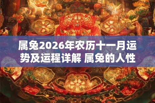 属兔2026年农历十一月运势及运程详解 属兔的人性格优缺点 属兔2026年农历十一月运势及运程详解 属兔的人性格优缺点