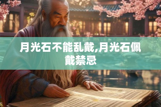 月光石不能乱戴,月光石佩戴禁忌