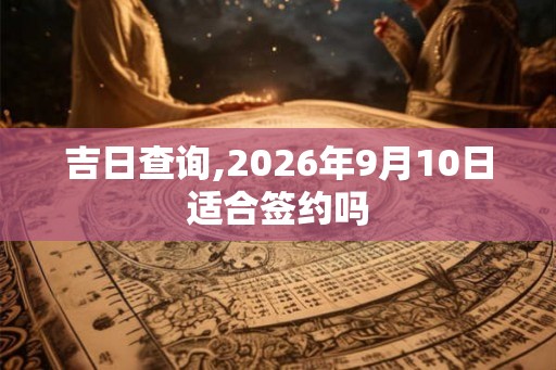 吉日查询,2026年9月10日适合签约吗