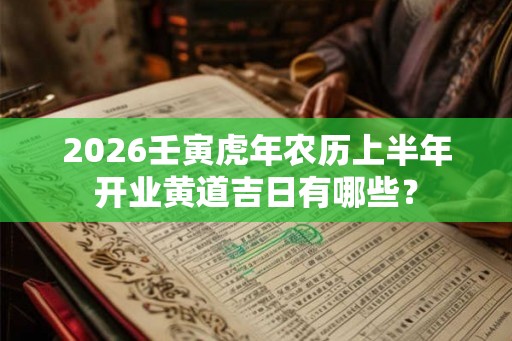 2026壬寅虎年农历上半年开业黄道吉日有哪些？