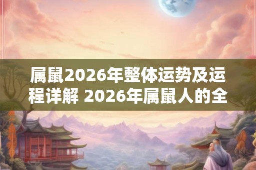 属鼠2026年整体运势及运程详解 2026年属鼠人的全年运势 属鼠2026年整体运势及运程详解 2026年属鼠人的全年运势