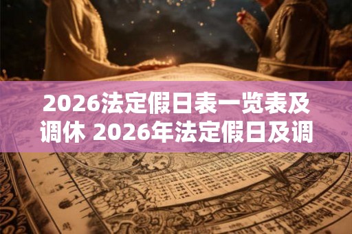 2026法定假日表一览表及调休 2026年法定假日及调休安排