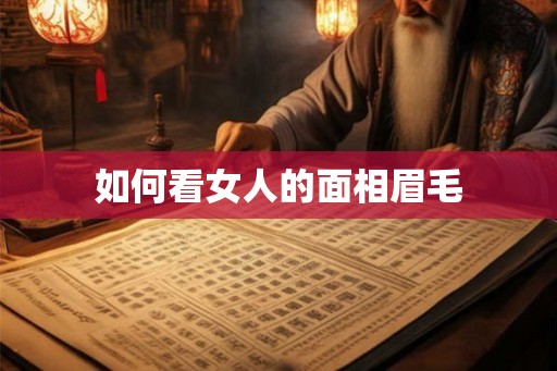 如何看女人的面相眉毛 如何看女人的面相眉毛