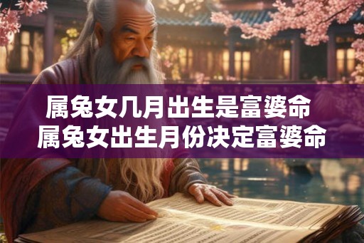 属兔女几月出生是富婆命 属兔女出生月份决定富婆命