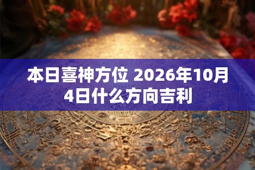 本日喜神方位 2026年10月4日什么方向吉利 本日喜神方位 2026年10月4日什么方向吉利