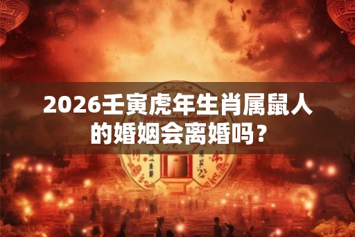 2026壬寅虎年生肖属鼠人的婚姻会离婚吗？