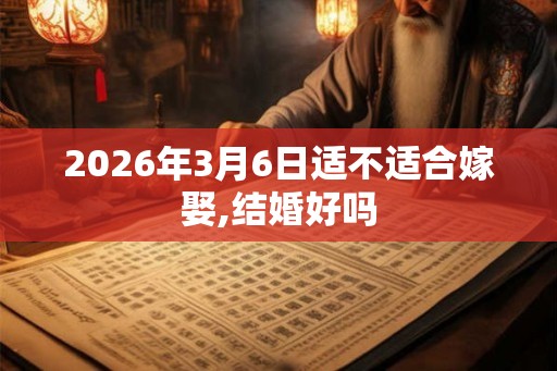 2026年3月6日适不适合嫁娶,结婚好吗