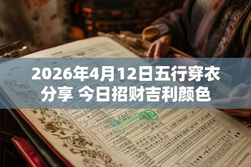 2026年4月12日五行穿衣分享 今日招财吉利颜色