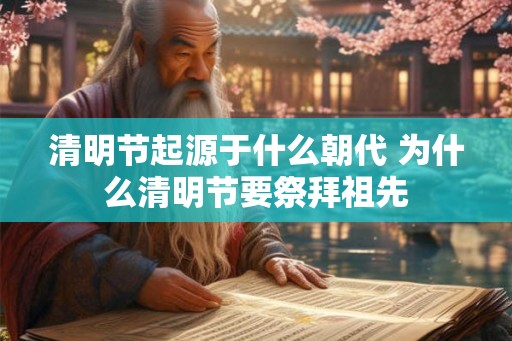 清明节起源于什么朝代 为什么清明节要祭拜祖先