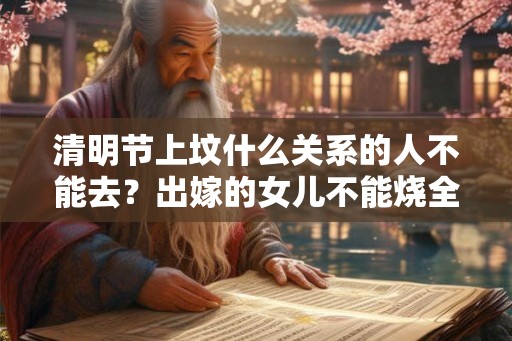 清明节上坟什么关系的人不能去？出嫁的女儿不能烧全纸吗？