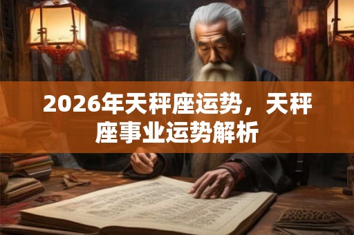 2026年天秤座运势，天秤座事业运势解析