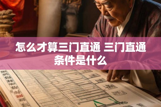 怎么才算三门直通 三门直通条件是什么