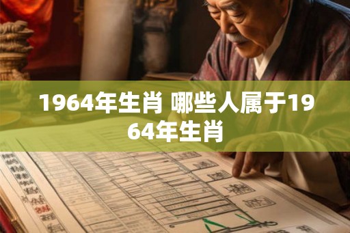1964年生肖 哪些人属于1964年生肖