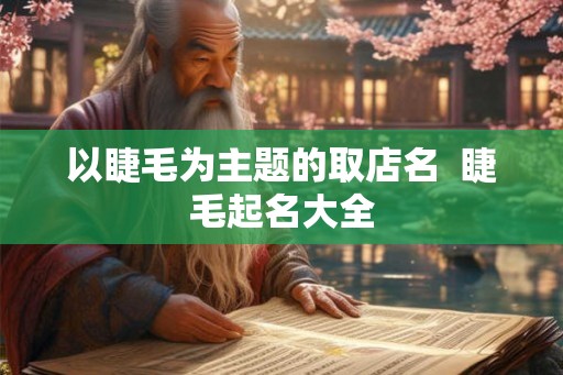 以睫毛为主题的取店名  睫毛起名大全