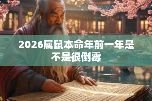 2026属鼠本命年前一年是不是很倒霉