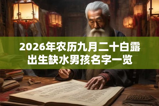 2026年农历九月二十白露出生缺水男孩名字一览