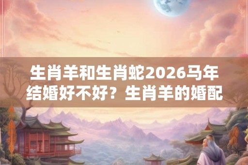 生肖羊和生肖蛇2026马年结婚好不好？生肖羊的婚配如何？