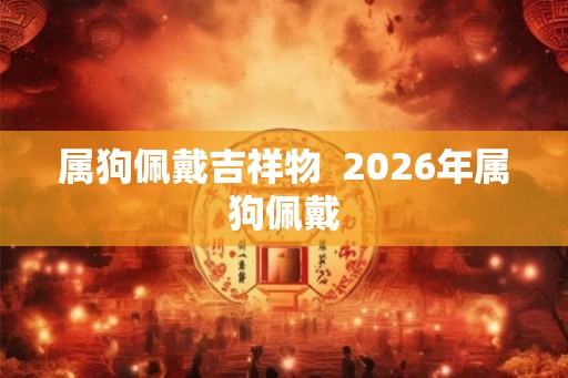 属狗佩戴吉祥物 2026年属狗佩戴 属狗佩戴吉祥物 2026年属狗佩戴