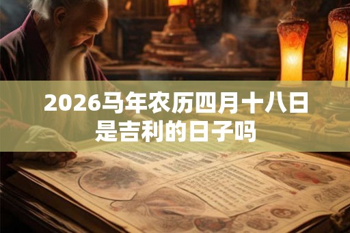 2026马年农历四月十八日是吉利的日子吗