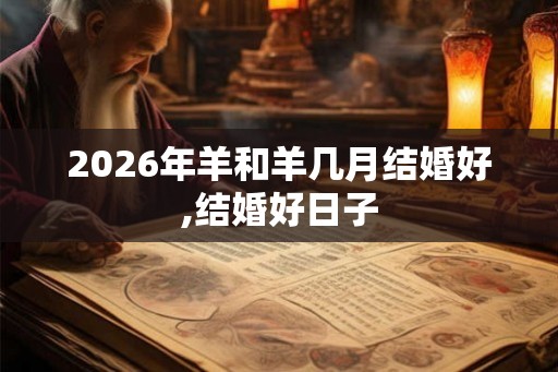 2026年羊和羊几月结婚好,结婚好日子