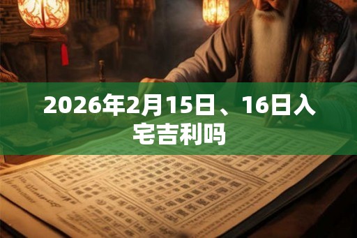 2026年2月15日、16日入宅吉利吗