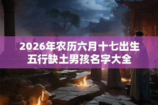 2026年农历六月十七出生五行缺土男孩名字大全 2026年农历六月十七出生五行缺土男孩名字大全
