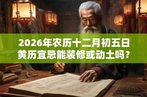2026年农历十二月初五日黄历宜忌能装修或动土吗？