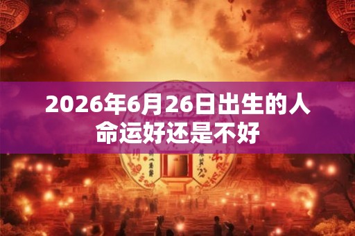 2026年6月26日出生的人命运好还是不好