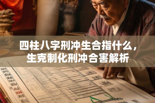 四柱八字刑冲生合指什么，生克制化刑冲合害解析