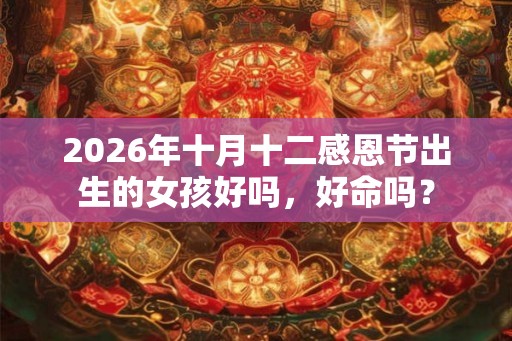 2026年十月十二感恩节出生的女孩好吗，好命吗？