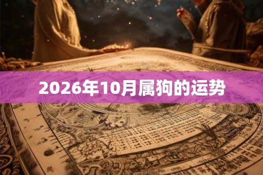 2026年10月属狗的运势