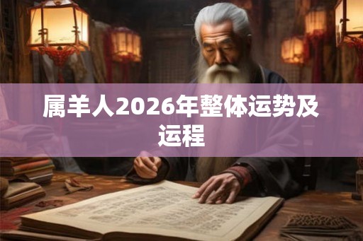 属羊人2026年整体运势及运程
