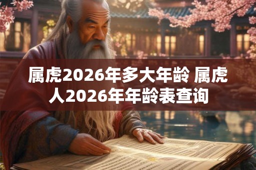 属虎2026年多大年龄 属虎人2026年年龄表查询